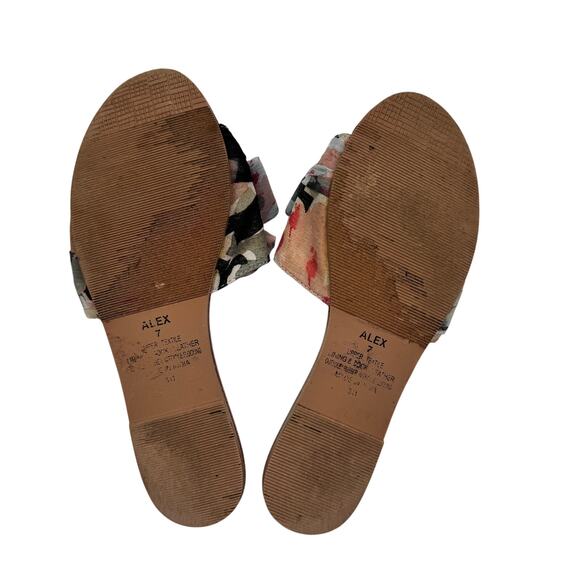Steve Madden Alex Chiffon Print Bow Slides Slip On Sandals Women's Size 7 - Picture 8 of 9